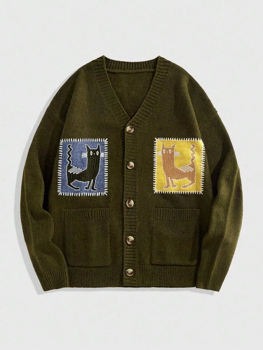 Olive Handmade Knitted Sweater