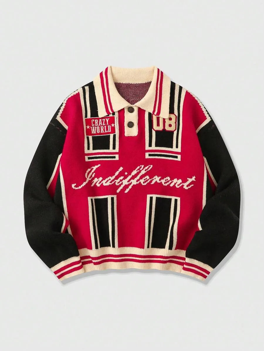 Red Handmade Knitted Sweater