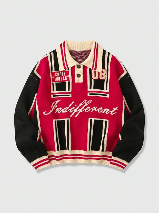 Red Handmade Knitted Sweater